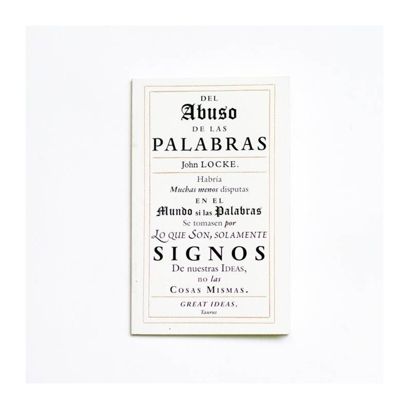 Del Abuso de las palabras - John Locke